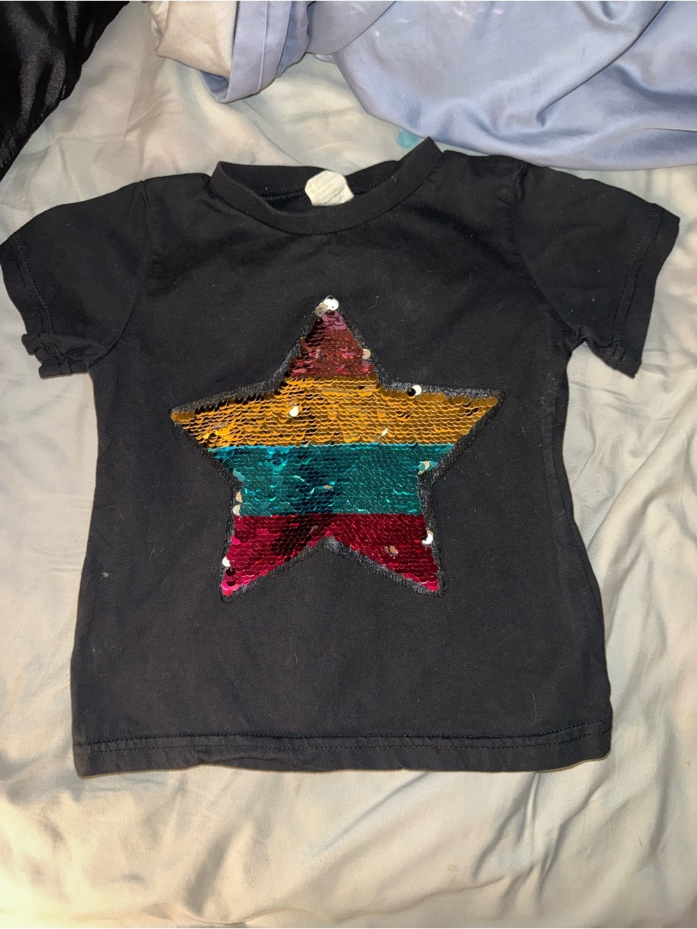 Sparkle shirt and shorts outfit
